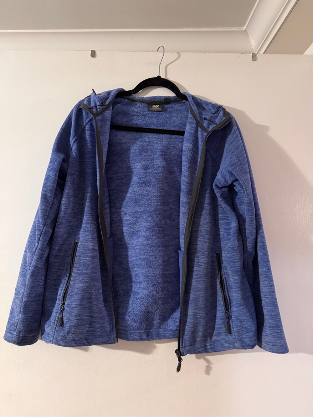 New Balance Women's Heather Blue Full-Zip Hooded Jacket more like Periwinkle